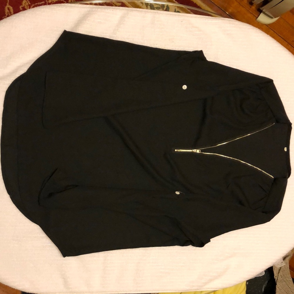 Black silk shirt